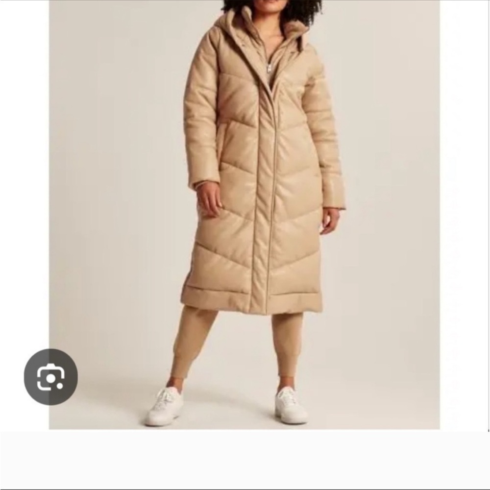 Abercrombie & fitch leather parka